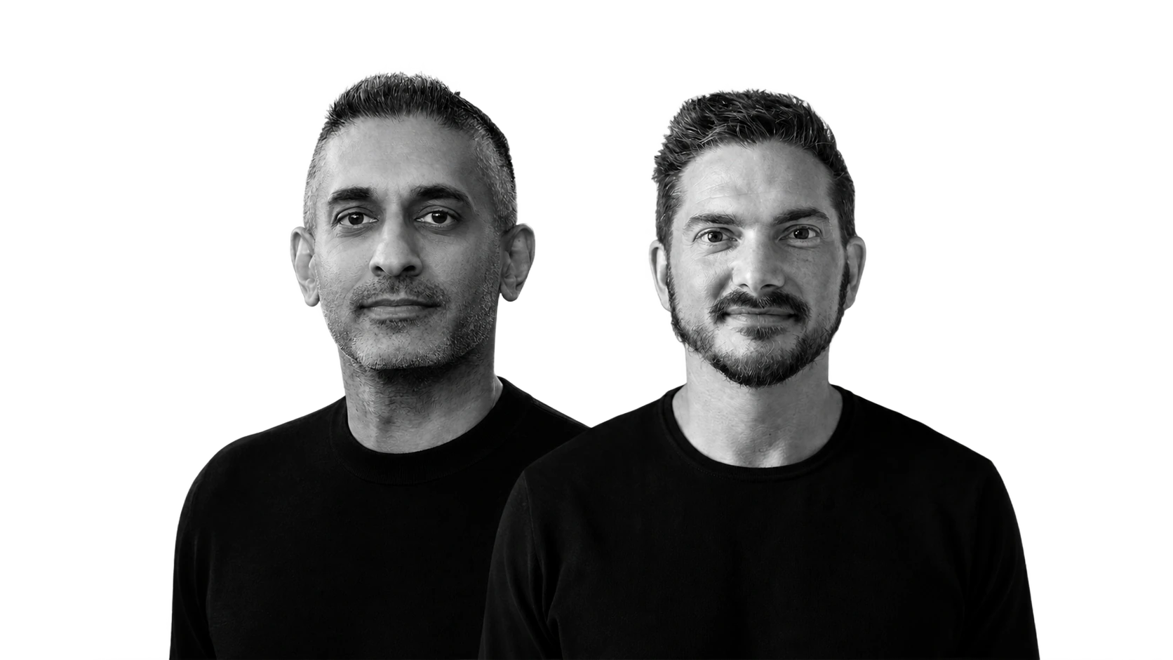 Jay Bhakta and James Guldan together in matching black shirts.